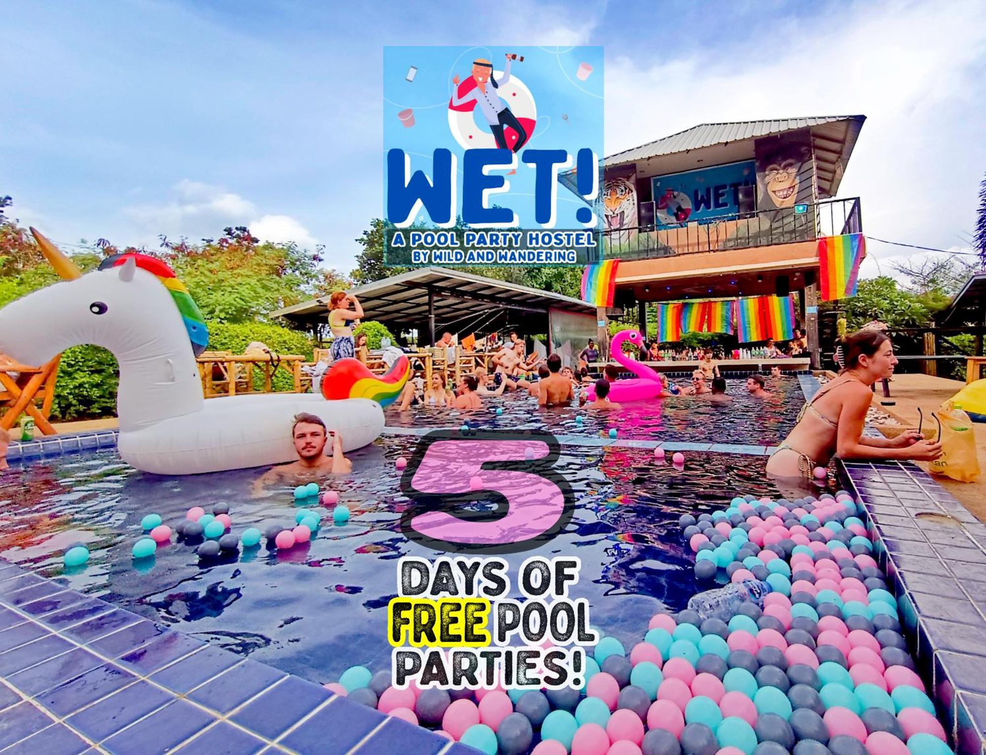 Wet! A Pool Party Hostel By Wild & Wandering Haad Rin Extérieur photo